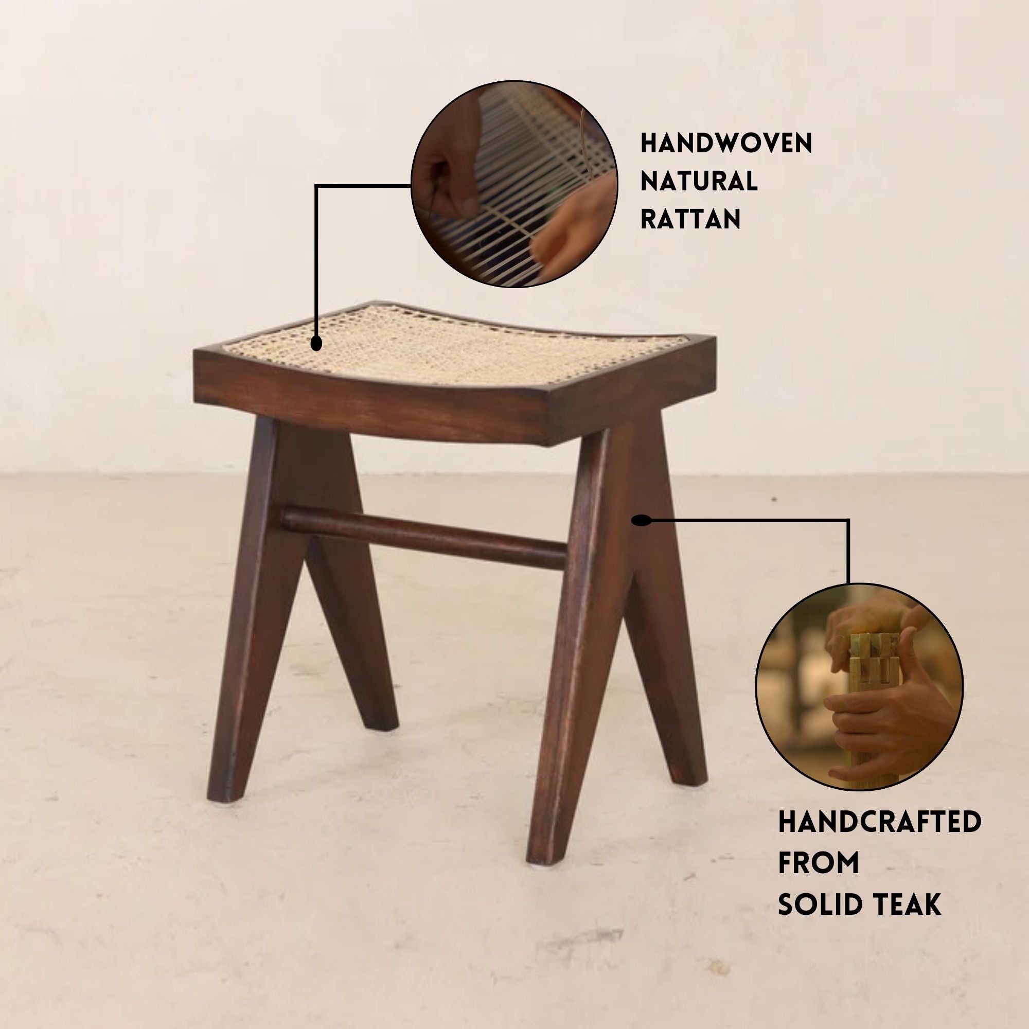Low Cane Stool – TreeHause