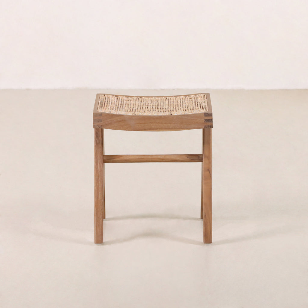 Low Cane Stool Natural