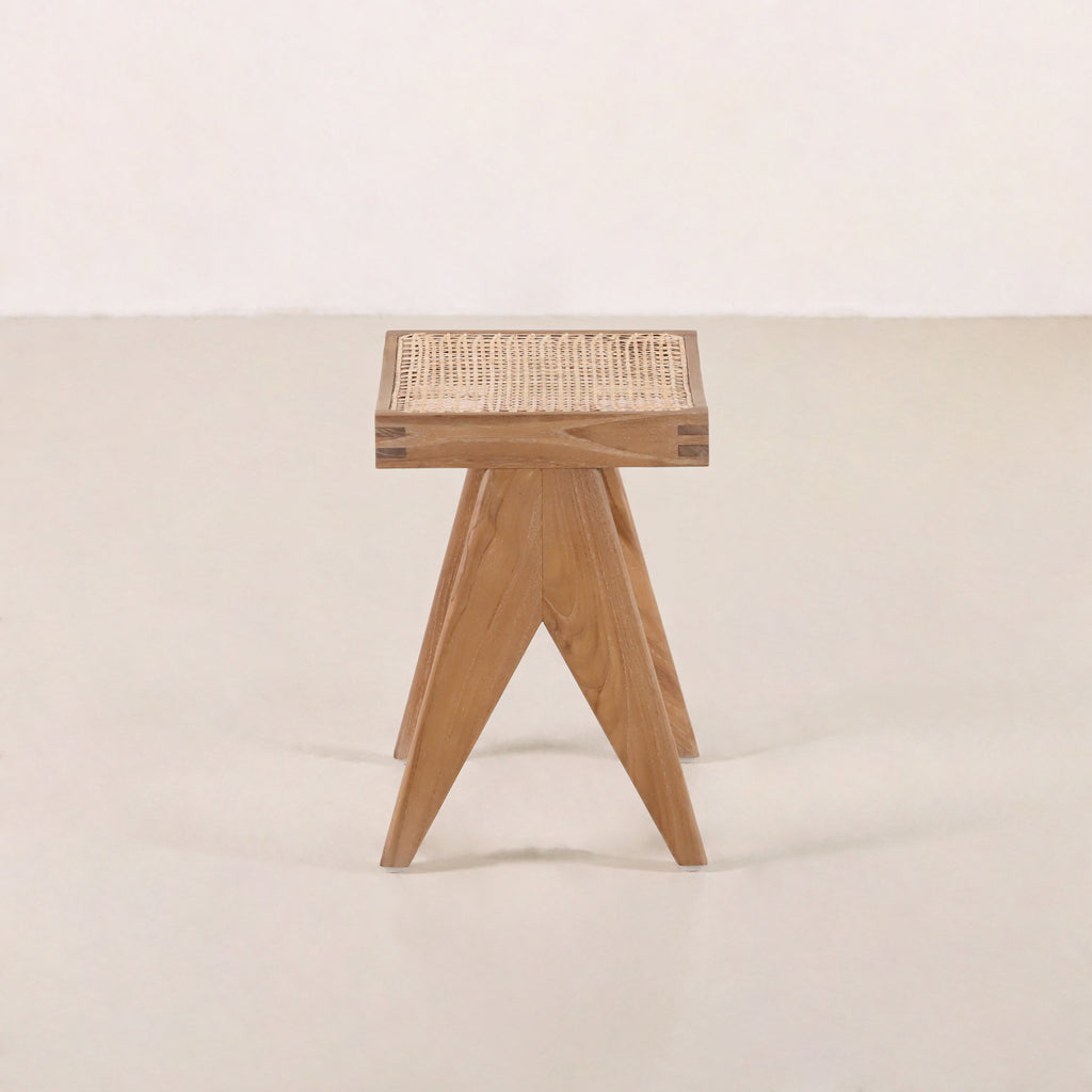 Low Cane Stool Natural