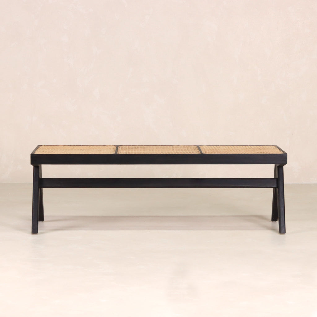 Capitol Cane Bench Black 