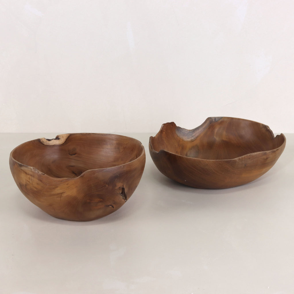 Teak Root Bowl natural teak oil