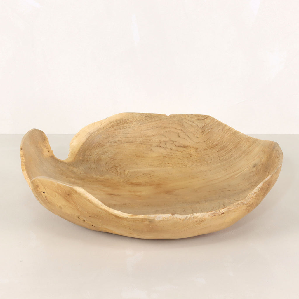 Teak Root Bowl sun bleached